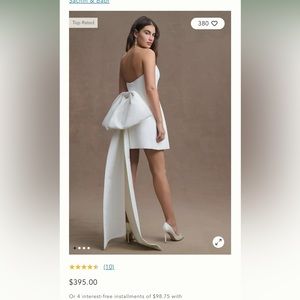 BHLDN Sachin & Babi Grace Strapless Back-Bow Mini Dress